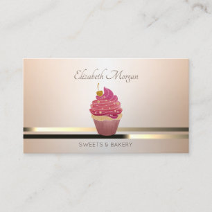 Elegant Professional Luminouse Cupcake Business Card