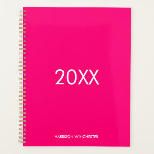 Elegant professional magenta custom name year  planner