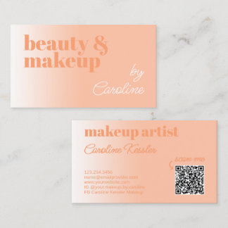 Elegant Professional Makeup Artist Business Card