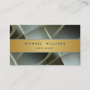 ELEGANT PROFESSIONAL METAL GOLD STEEL BUSINESS CARD