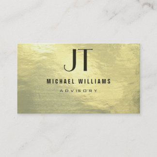 ELEGANT PROFESSIONAL METAL MODERN SIMPLE GOLD BUSINESS CARD