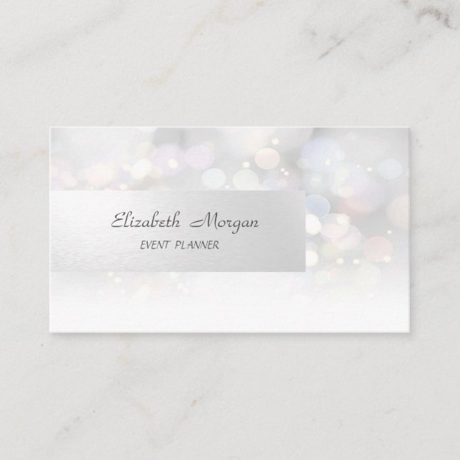 Elegant Professional Minimalist,Bokeh Business Card (Front)