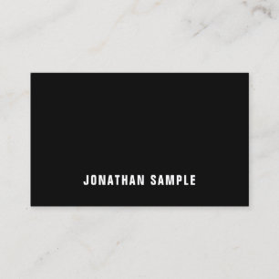 Elegant Professional Minimalist Modern B&W Plain Business Card