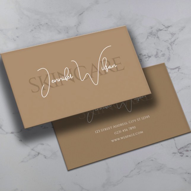 Elegant professional minimalist skincare business card (Creator Uploaded)