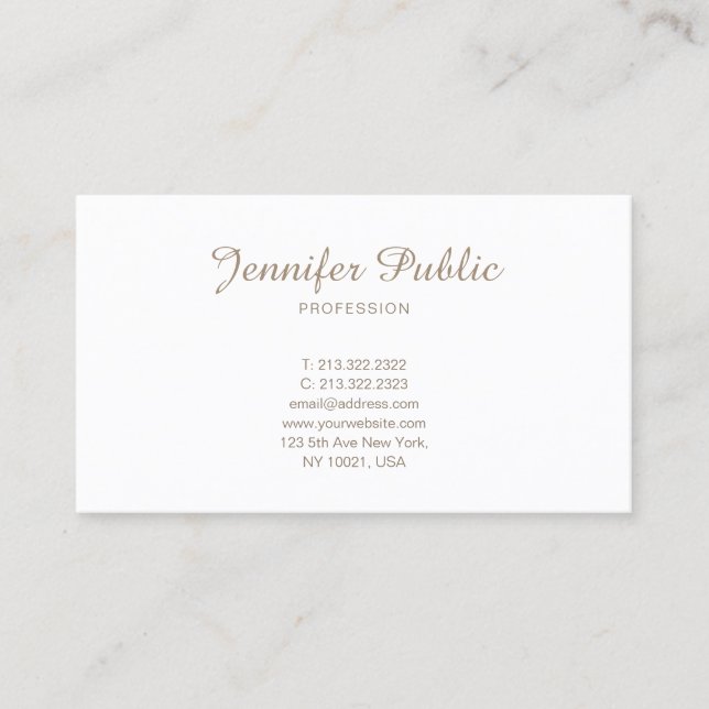 Elegant Professional Minimalistic Modern Smart Business Card (Front)