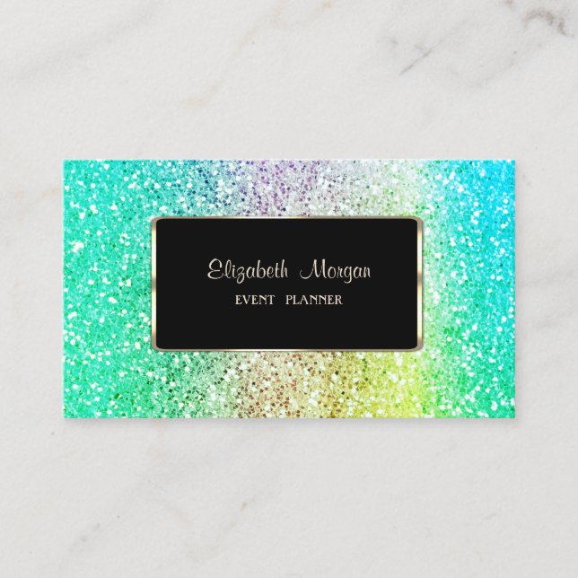 Elegant Professional Modern,Black Frame Business Card (Front)
