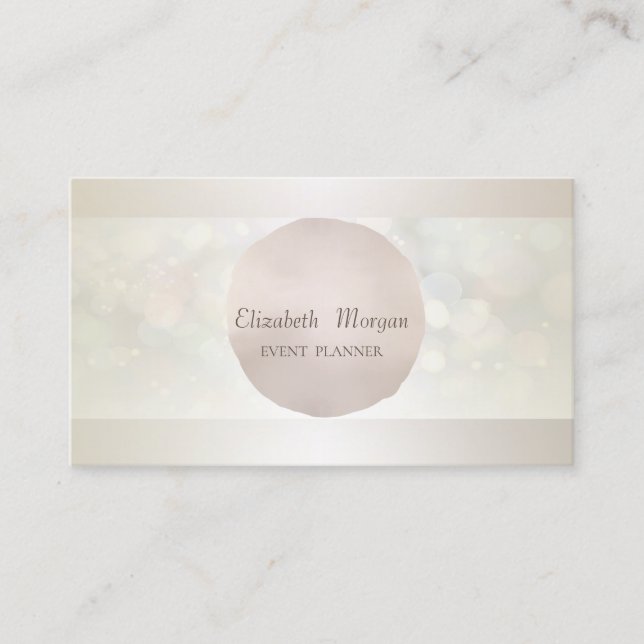 Elegant Professional Modern Bokeh Cool Business Card (Front)