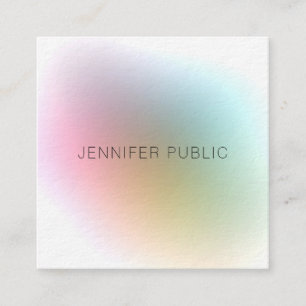 Elegant Professional Modern Colourful Template Lux Square Business Card