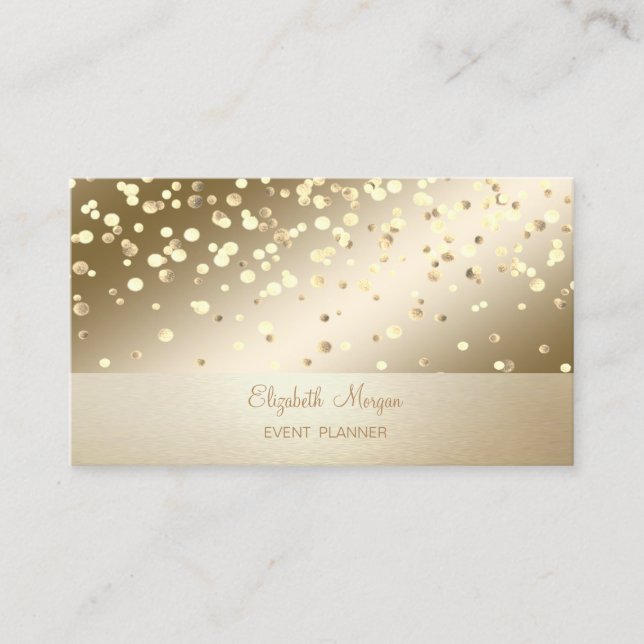 Elegant Professional, Modern,Confetti Business Card (Front)
