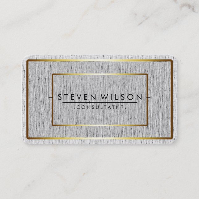 Elegant Professional Modern Subtle Plain Gold Business Card (Front)