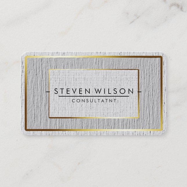 Elegant Professional Modern Subtle Plain Gold Business Card (Front)