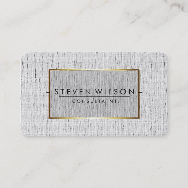 Elegant Professional Modern Subtle Plain Gold Business Card (Front)