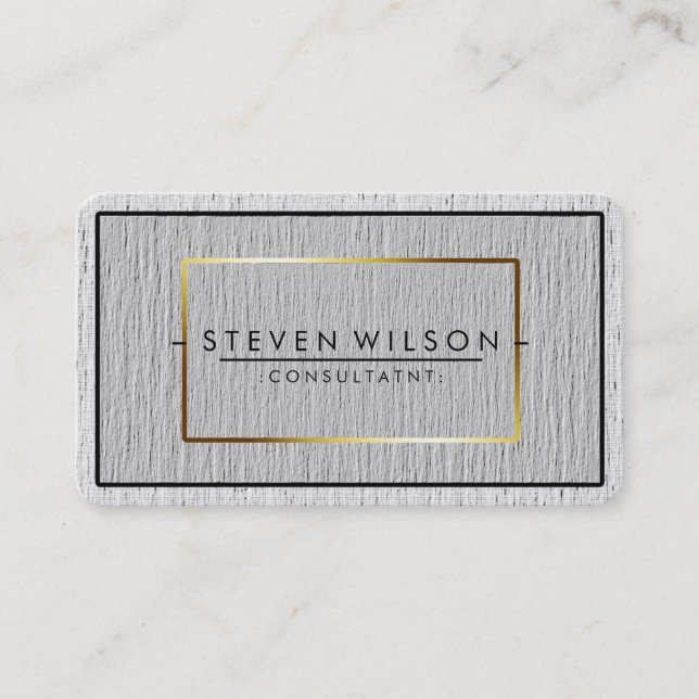 Elegant Professional Modern Subtle Plain Gold Business Card (Front)
