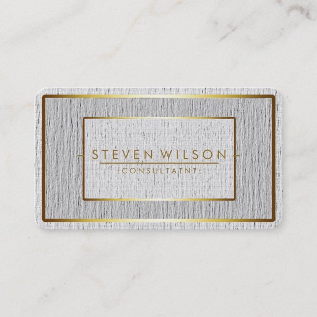 Elegant Professional Modern Subtle Plain Gold Business Card (Front)