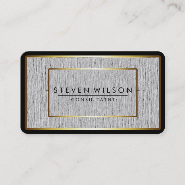 Elegant Professional Modern Subtle Plain Gold Business Card (Front)