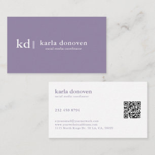 Elegant Professional Monogram Minimalistic Design Business Card
