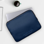 Elegant Professional Navy Blue Laptop Sleeve<br><div class="desc">This is a modern and minimalist laptop sleeve in navy blue. It will suit anyone looking for a chic and minimal design. Customise this with your own details. Please contact the designer for any variations of this particular design.</div>
