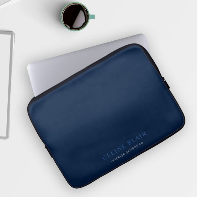 Elegant Professional Navy Blue Laptop Sleeve (Creator Uploaded)