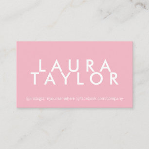 Elegant Professional Pink Business Card