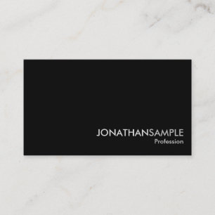 Elegant Professional Plain Black White Grey Matte Business Card