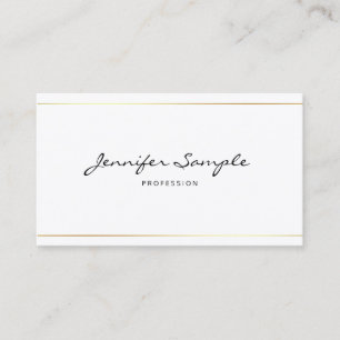 Elegant Professional Plain Handwritten Script Business Card