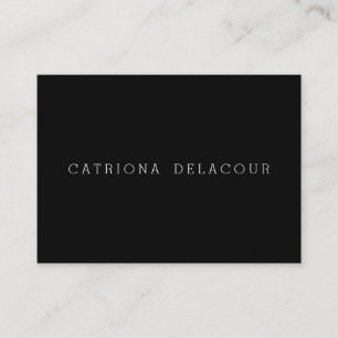 Elegant Professional Plain Modern Black Business Card