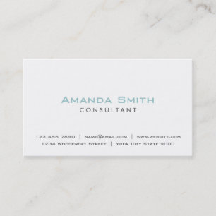Elegant Professional Plain White Makeup Artist Business Card