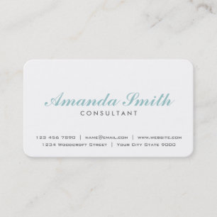 Elegant Professional Plain White Makeup Artist Business Card