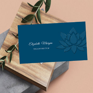 Elegant Professional Psychologist,Therapist,Lotus  Business Card