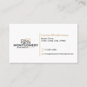 Elegant Professional Real Estate Logo Broker Busin Business Card