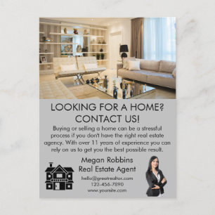 Elegant Professional Real Estate Marketing QR Code Postcard