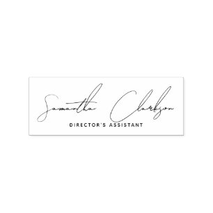 Elegant Professional Signature Handwritten Script Rubber Stamp