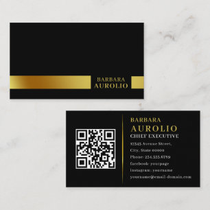  Elegant Professional Simple Minimal Luxury QR  Business Card