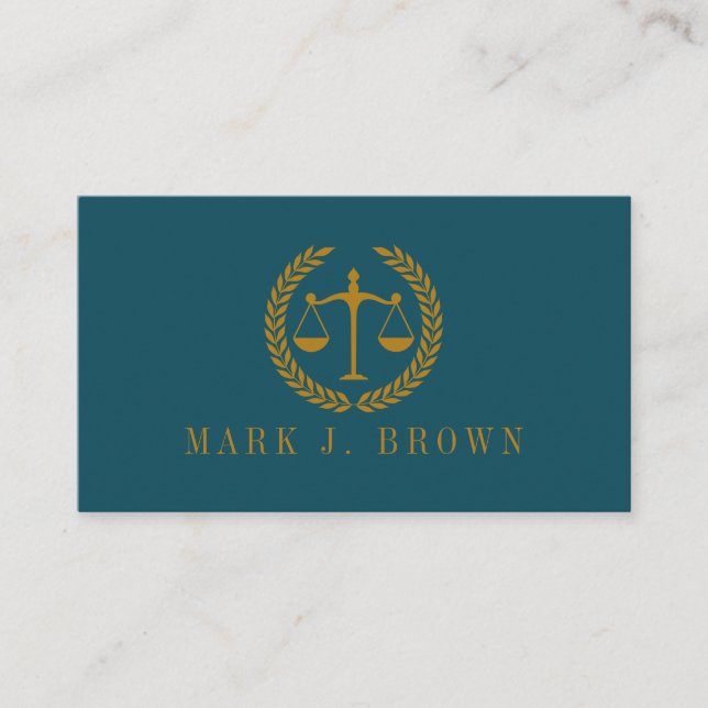Elegant Professional Simple Minimalist Lawyer  Business Card (Front)