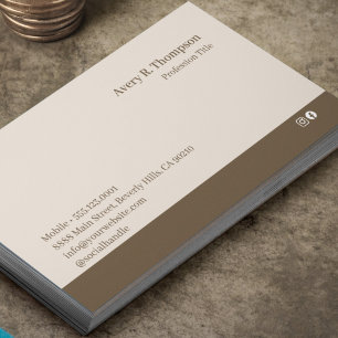 Elegant Professional Simple Minimalist Modern Business Card