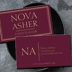 Elegant Professional Simple Minimalist Monogram Business Card