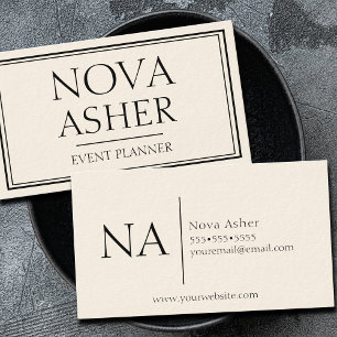 Elegant Professional Simple Minimalist Monogram  Business Card