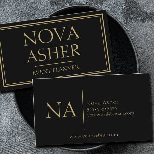 Elegant Professional Simple Minimalist Monogram  Business Card