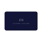 Elegant Professional Simple Monogram Minimal Navy