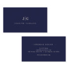 Elegant Professional Simple Monogram Minimal Navy