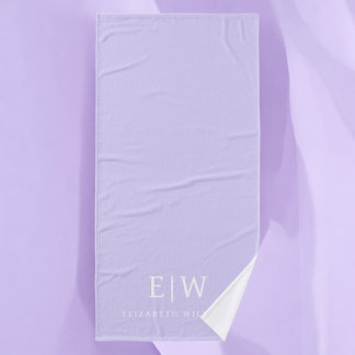 Elegant Professional Simple Monogram Minimalist Bath Towel