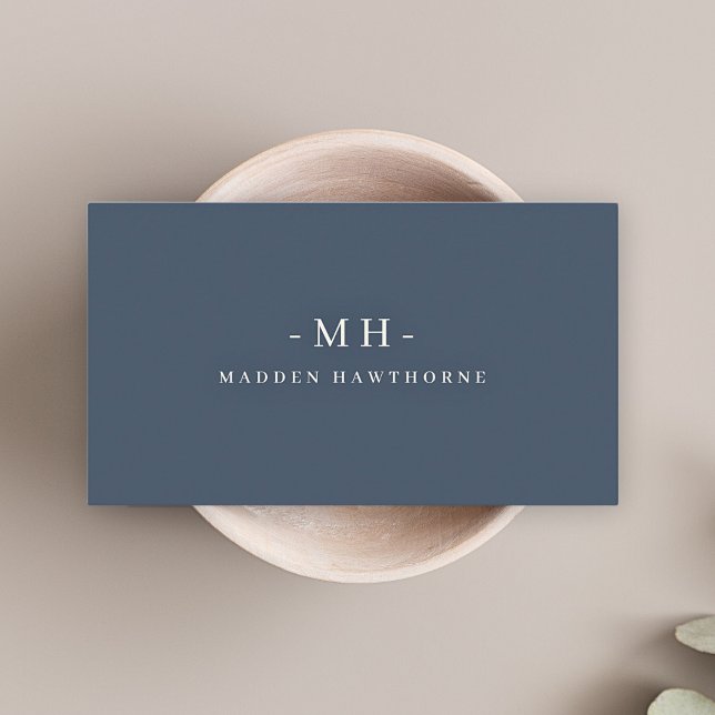 Elegant Professional Simple Monogram Minimalist Business Card (Creator Uploaded)
