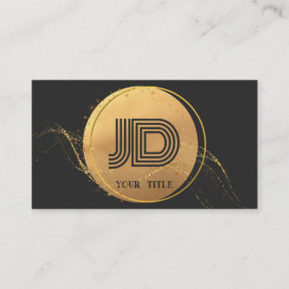 Elegant Professional Simple Monogram Minimalist Business Card