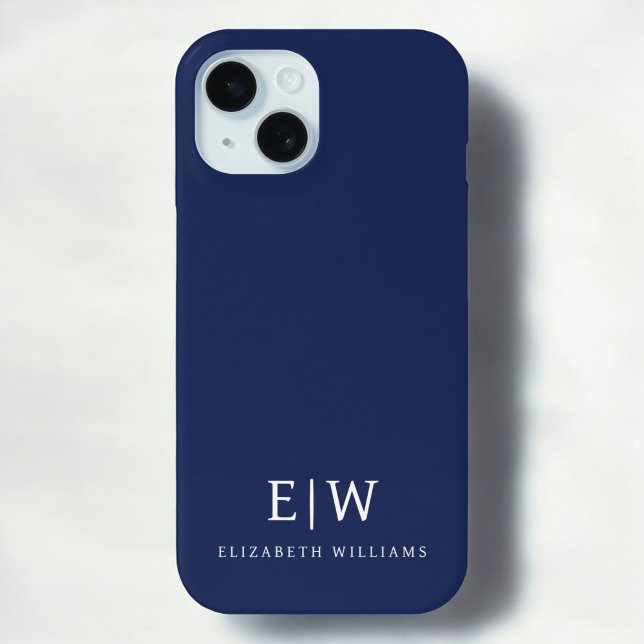 Elegant Professional Simple Monogram Minimalist Case-Mate iPhone Case (Creator Uploaded)