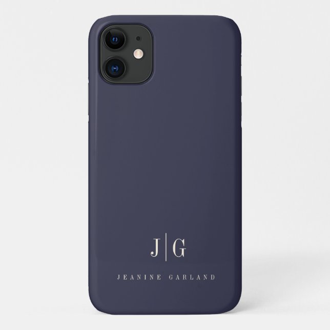 Elegant Professional Simple Monogram Minimalist Case-Mate iPhone Case (Back)