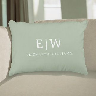 Elegant Professional Simple Monogram Minimalist Decorative Cushion