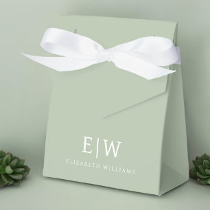 Elegant Professional Simple Monogram Minimalist Favour Box