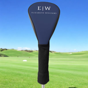 Elegant Professional Simple Monogram Minimalist Golf Head Cover