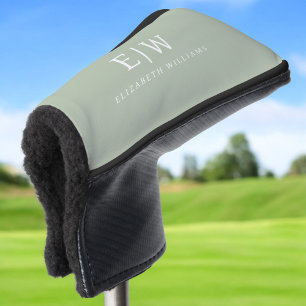 Elegant Professional Simple Monogram Minimalist Golf Head Cover