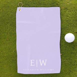 Elegant Professional Simple Monogram Minimalist Golf Towel